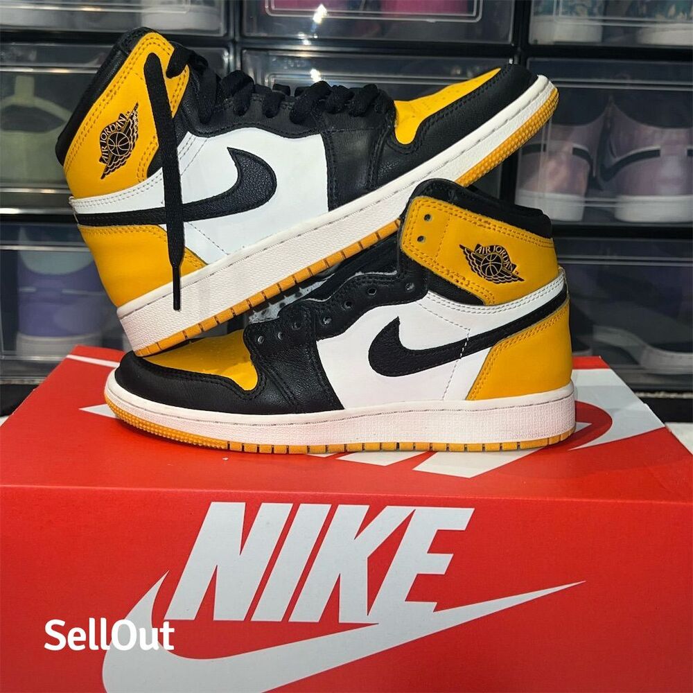 Air Jordan 1 Retro High OG GS Taxi Yellow Size 4Y